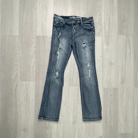 Revolution by Revolt distressed/ripped JEANS~size 16 - Picture 6 of 8